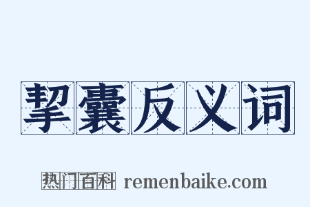 挈囊反义词是什么意思的图片